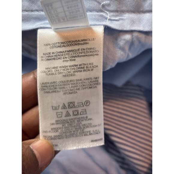 Brooks Brother Seersucker Striped Mens Pants Size 34x34 Blue & White Cotton - Picture 9 of 11